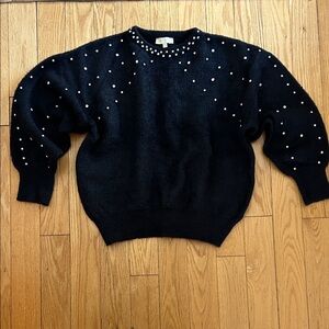 Farmers Market Women’s Sweater with rhinestone embellishments